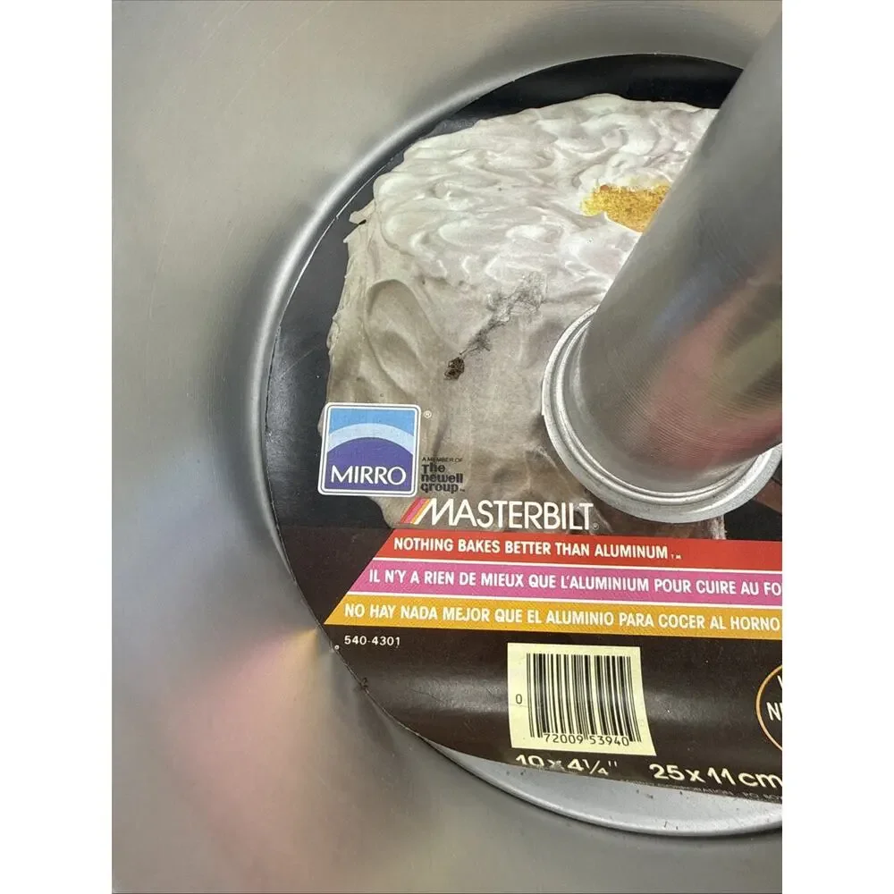 NOS Vintage Mirro Masterbilt 10x4.25 Aluminum Tube Cake Pan Angel Food M-5394